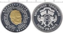 Продать Монеты Того 1000 франков 2000 Серебро