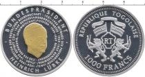 Продать Монеты Того 1000 франков 2000 Серебро