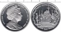 Продать Монеты Виргинские острова 10 долларов 2002 Серебро