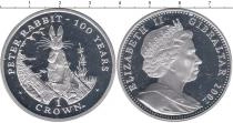 Продать Монеты Гибралтар 1 крона 2002 Серебро