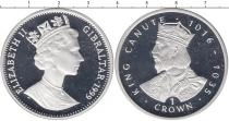 Продать Монеты Гибралтар 1 крона 1999 Серебро