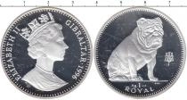 Продать Монеты Гибралтар 1 рояль 1996 Серебро