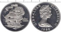 Продать Монеты Гибралтар 25 пенсов 1980 Серебро