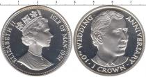 Продать Монеты Остров Мэн 1 крона 1991 Серебро