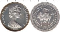 Продать Монеты Остров Мэн 1 крона 1980 Серебро