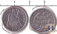Продать Монеты США 10 центов 1853 Серебро
