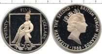 Продать Монеты Виргинские острова 25 долларов 1988 Серебро