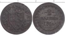 Продать Монеты Швейцария 2 раппа 1814 Медь
