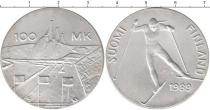 Продать Монеты Финляндия 100 марок 1989 Серебро