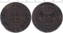 Продать Монеты Сан-Томе и Принсипи 80 рейс 1825 Медь