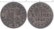 Продать Монеты Женева 5 сентим 1840 Серебро