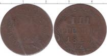 Продать Монеты Висмар 3 пфеннига 1825 Медь