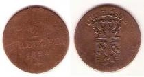 Продать Монеты Гессен-Дармштадт 1/2 крейцера 1824 Медь