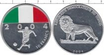 Продать Монеты Конго 10 франков 2004 Серебро