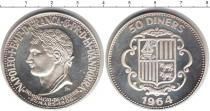 Продать Монеты Андорра 50 динерс 1964 Серебро