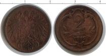 Продать Монеты Австрия 2 хеллера 1912 Медь