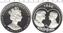 Продать Монеты Фолклендские острова 25 фунтов 1986 Серебро