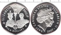 Продать Монеты Карибы 10 долларов 2007 Серебро