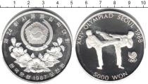 Продать Монеты Корея 5000 вон 1987 Серебро