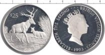Продать Монеты Виргинские острова 25 долларов 1993 Серебро