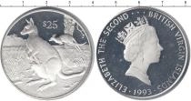 Продать Монеты Виргинские острова 25 долларов 1993 Серебро