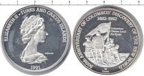 Продать Монеты Теркc и Кайкос 20 крон 1991 Серебро