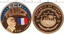 Продать Монеты Либерия 10 долларов 2001 