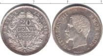 Продать Монеты Франция 20 сантим 1853 Серебро