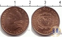 Продать Монеты Доминиканская республика 1 цент 1969 Бронза