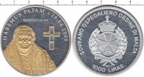 Продать Монеты Мальтийский орден 1000 лир 2005 Серебро