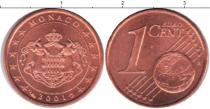 Продать Монеты Монако 1 евроцент 2010 Медь