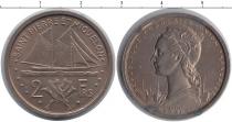 Продать Монеты Сен-Пьер и Микелон 2 франка 1948 Медно-никель