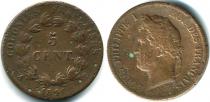 Продать Монеты Франция 5 сентим 1841 Медь