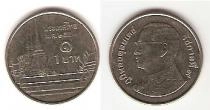 Продать Монеты Таиланд 1 бат 2009 Сталь покрытая никелем