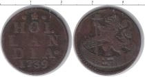 Продать Монеты Нидерланды 1 дьюит 1739 Медь