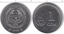 Продать Монеты Киргизия 1 сом 2008 Медно-никель