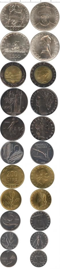 Продать Подарочные монеты Италия Выпуск монет 1988 года 1988 