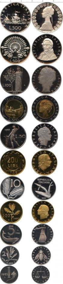 Продать Подарочные монеты Италия Выпуск 1985 года 1985 