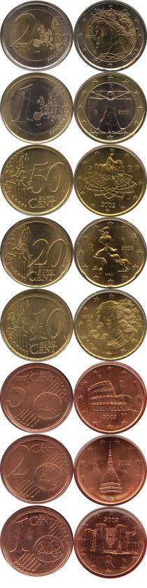 Продать Подарочные монеты Италия Евронабор 2002 года 2002 