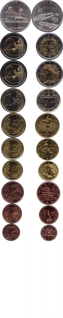 Продать Подарочные монеты Италия Набор евромонет 2009 2009 