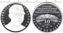 Продать Подарочные монеты Италия Альчиде де Гаспери- премьер-министр Италии 2011 Серебро