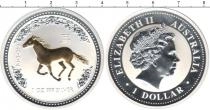 Продать Подарочные монеты Австралия Год лошади 2002 Серебро