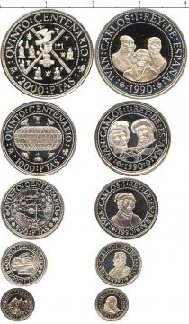 Продать Подарочные монеты Испания 500-летие открытия Америки 1990 Серебро