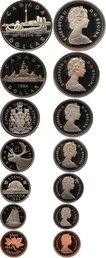 Продать Подарочные монеты Канада Памятный набор 1984 года 1984 