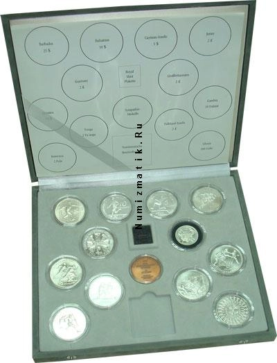 Продать Подарочные монеты Гамбия Олимпийские игры 1986 года 1986 Серебро