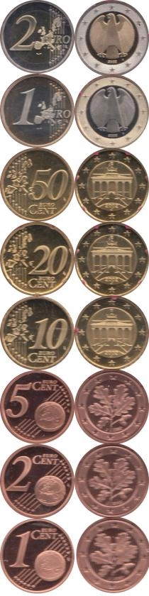 Продать Подарочные монеты Германия Евронабор 2002, Чеканка Гамбурга 2002 
