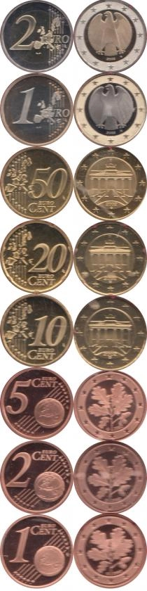 Продать Подарочные монеты Германия Евронабор 2002, Чеканка Карлсруэ 2002 