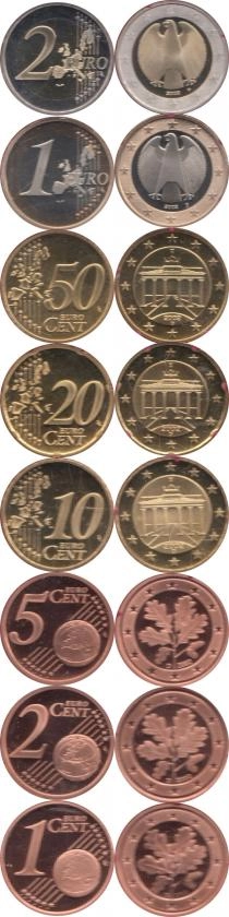 Продать Подарочные монеты Германия Евронабор 2002, Чеканка Мюнхен 2002 