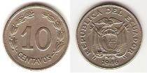 Продать Монеты Эквадор 10 сентаво 1946 Медно-никель