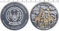 Продать Монеты Руанда 1000 франков 2010 Серебро